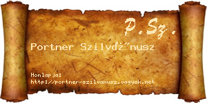 Portner Szilvánusz névjegykártya